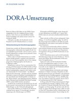 PoC 3 2024, Beitrag von Yvonne Debus: DORA-Umsetzung in der DZ CompliancePartner GmbH